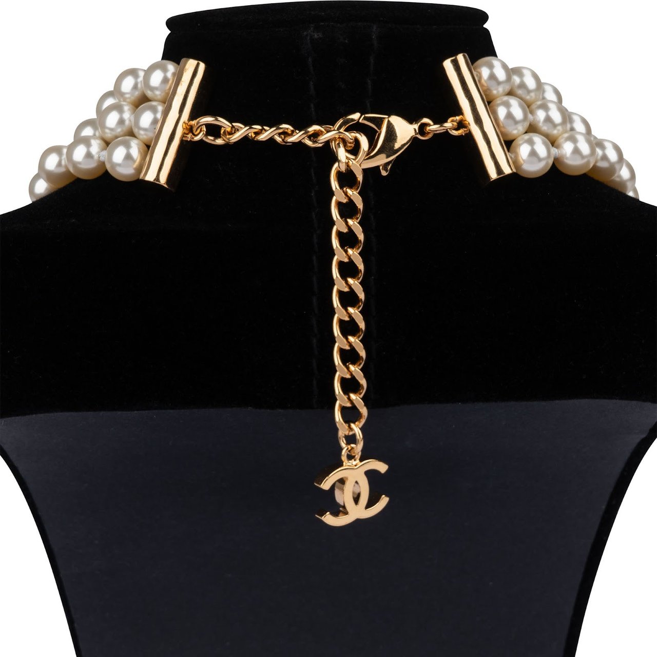 Chanel Pearl CC Choker Necklace Collier 2024 Wit