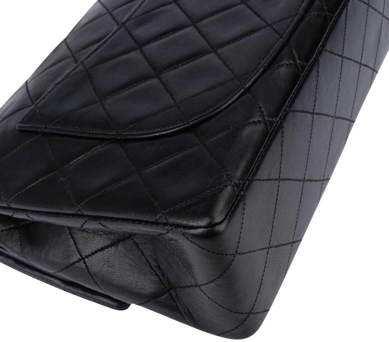 Chanel Chanel Quilted Lambskin 24K Gold Small Double Flap Shoulder Bag Zwart