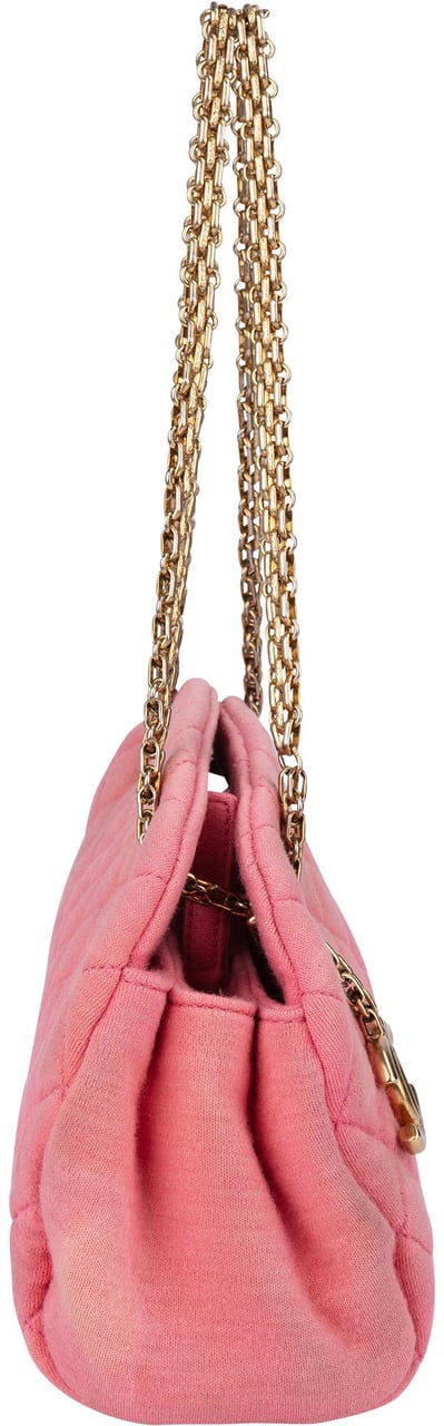 Chanel Chanel Pink Quilted Cotton CC Shoulder Bag Roze