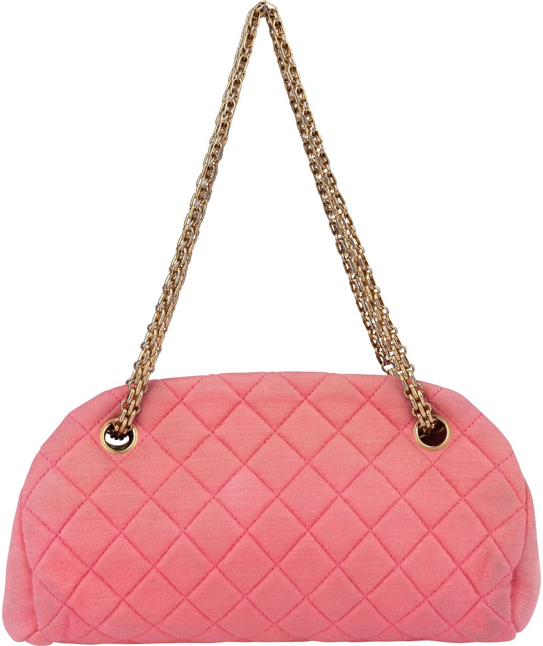 Chanel Chanel Pink Quilted Cotton CC Shoulder Bag Roze