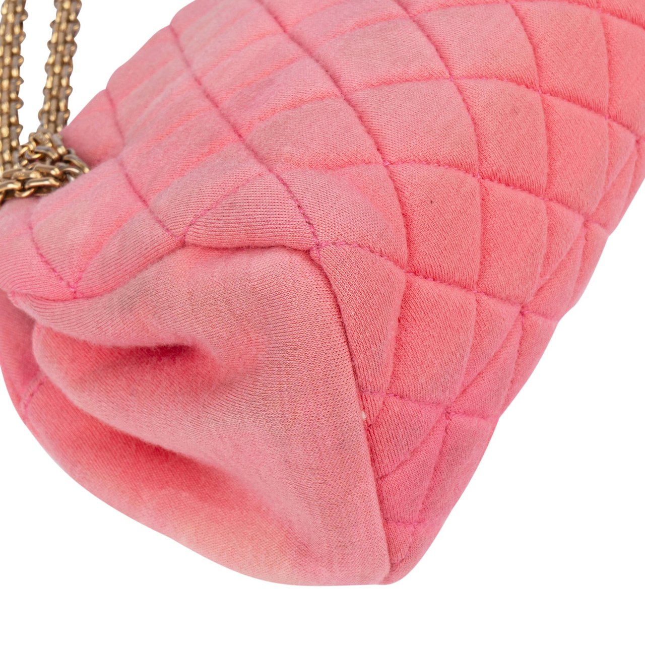 Chanel Chanel Pink Quilted Cotton CC Shoulder Bag Roze