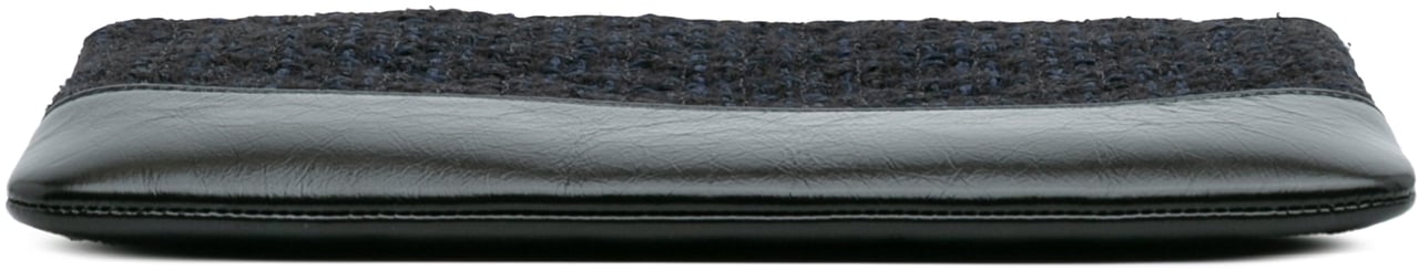 Chanel Medium Tweed and Calfskin Gabrielle O Case Clutch Blauw