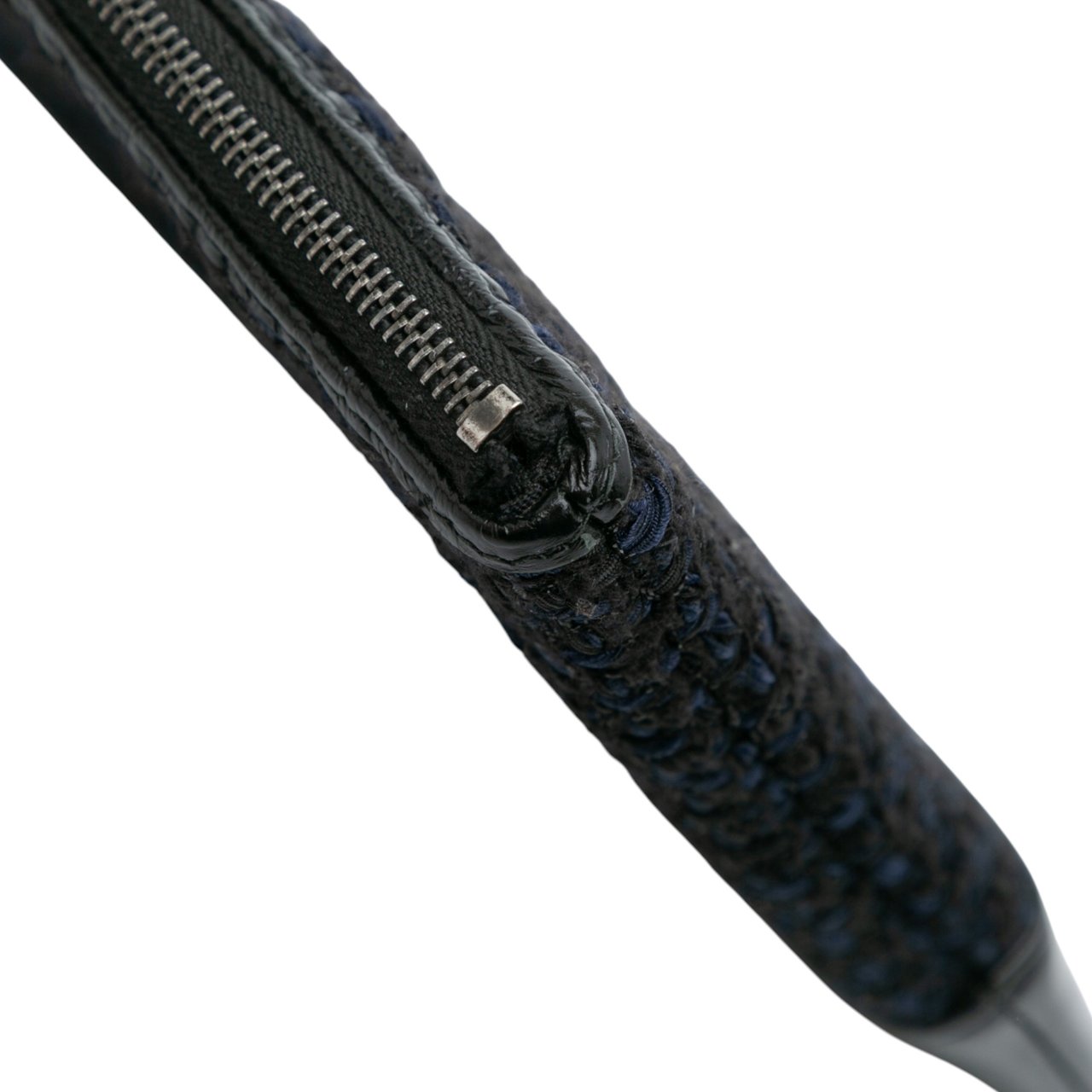 Chanel Medium Tweed and Calfskin Gabrielle O Case Clutch Blauw