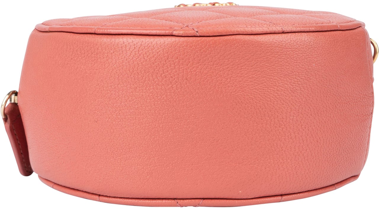 Chanel Chanel 19 Quilted Lambskin Round Crossbody Bag Roze