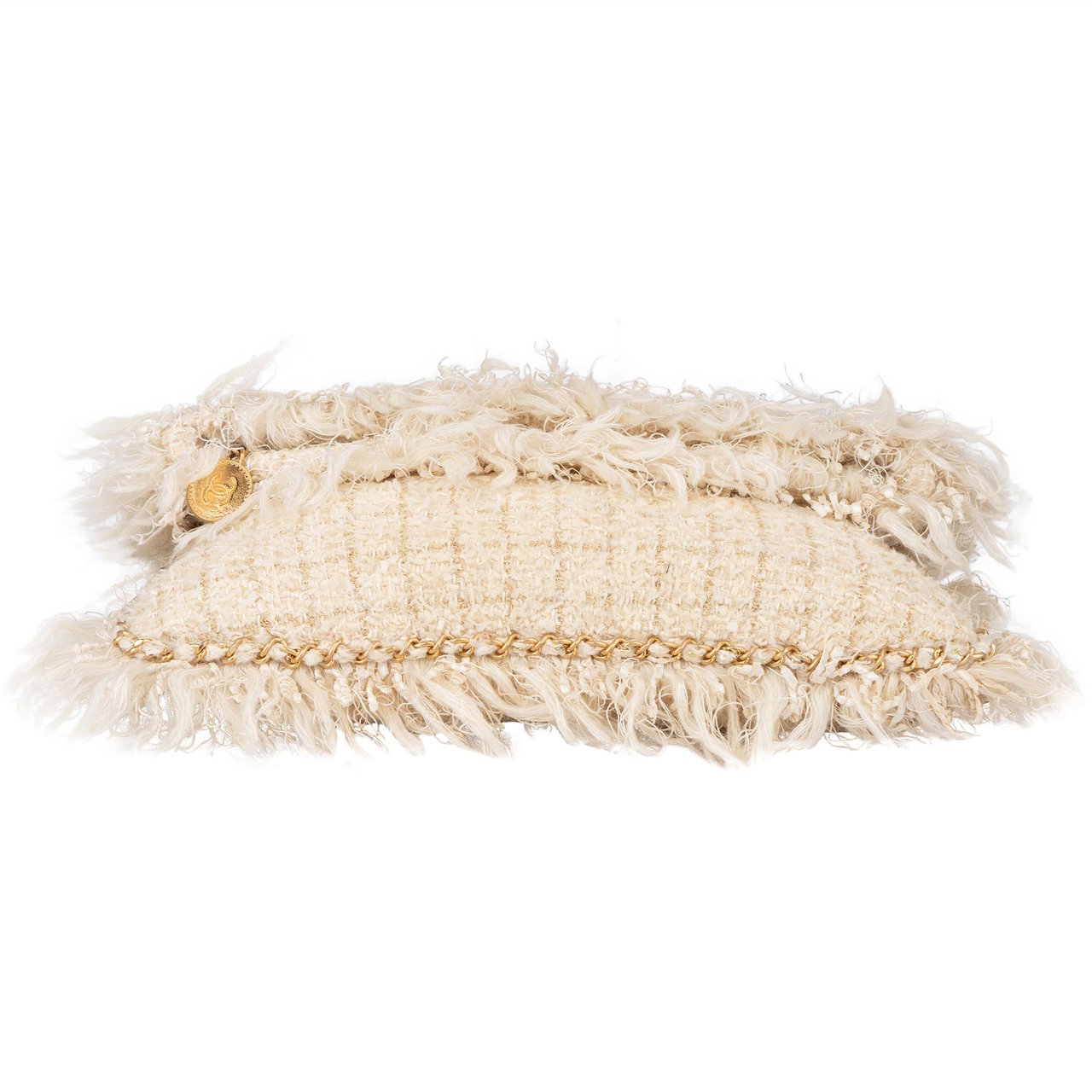 Chanel Chanel Special Cosmopolite Tweed Bag Clutch Beige