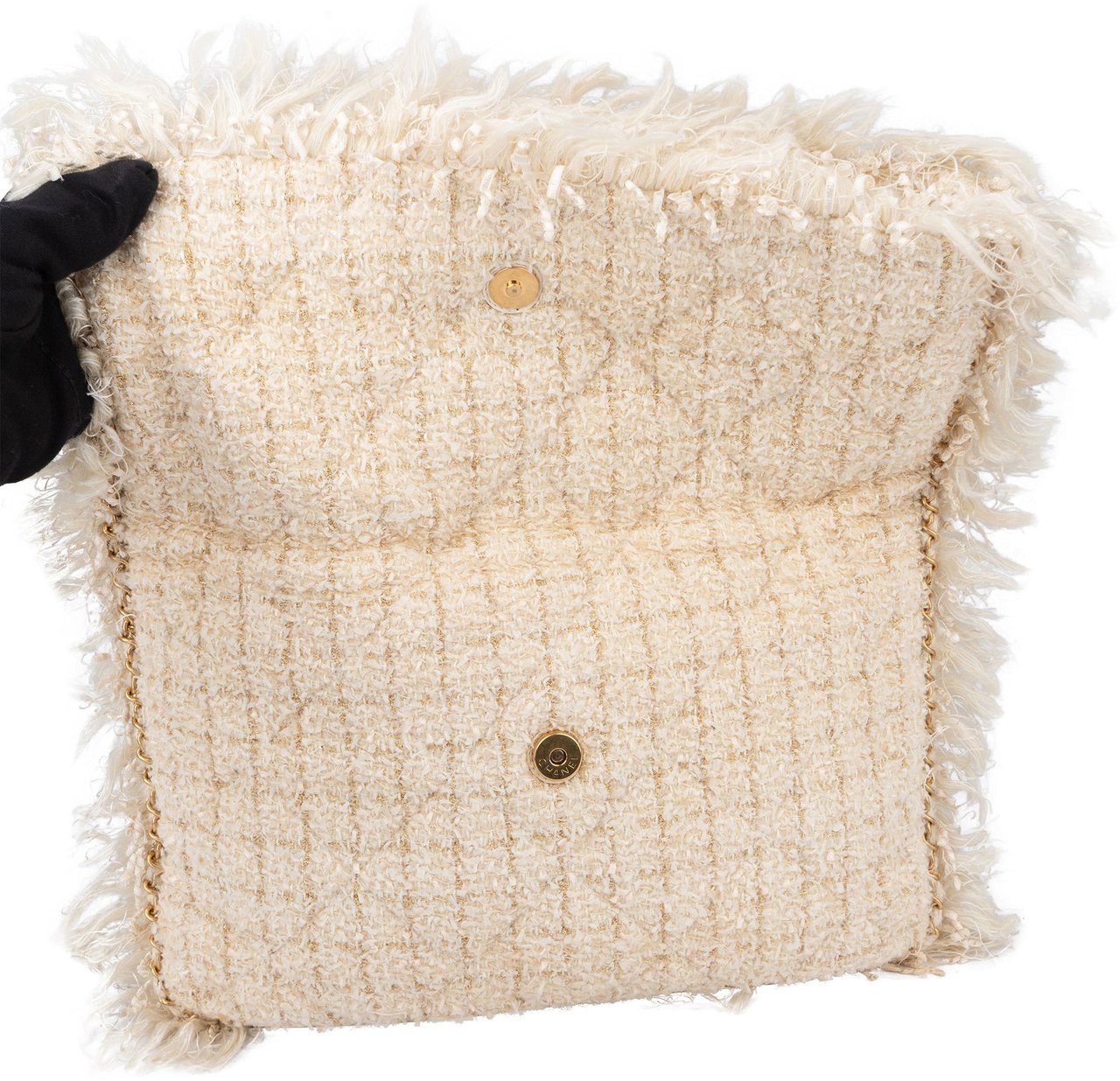 Chanel Chanel Special Cosmopolite Tweed Bag Clutch Beige