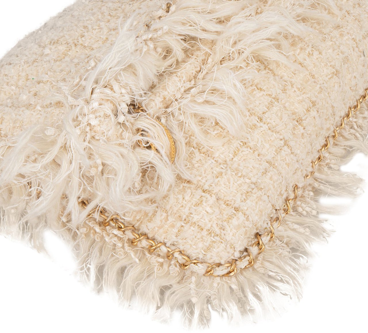 Chanel Chanel Special Cosmopolite Tweed Bag Clutch Beige
