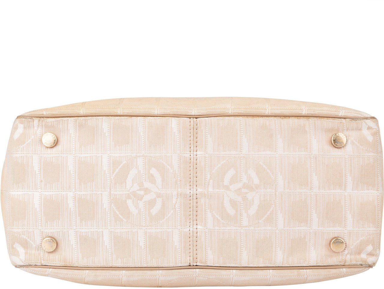 Chanel Chanel Travel Line Monogram Handbag Beige