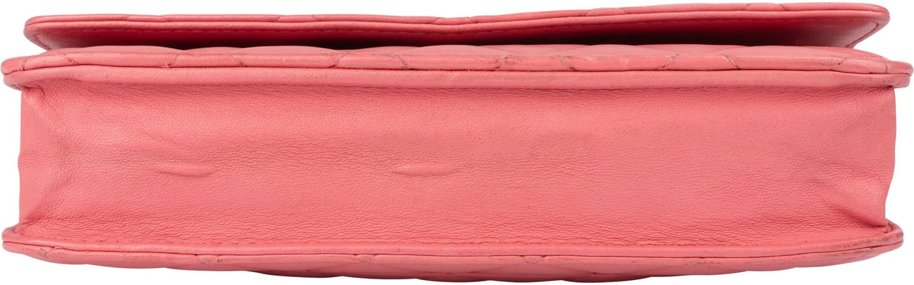 Chanel Chanel Quilted Lambskin Palladium Wallet On Chain Crossbody Bag Roze