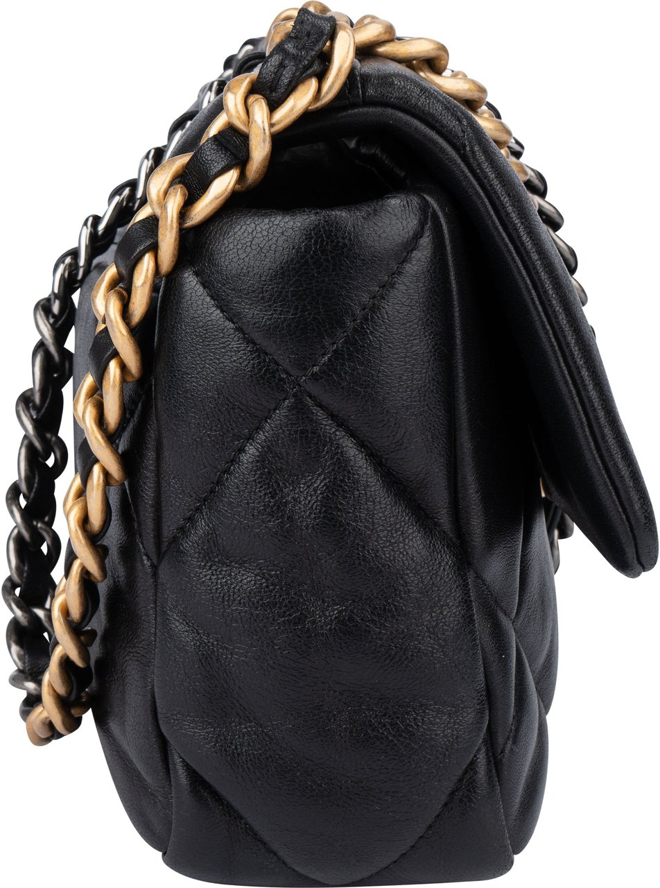 Chanel Chanel 19 Quilted Lambskin Single Flap Crossbody Bag Small Divers