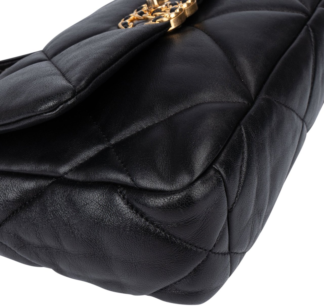 Chanel Chanel 19 Quilted Lambskin Single Flap Crossbody Bag Small Divers