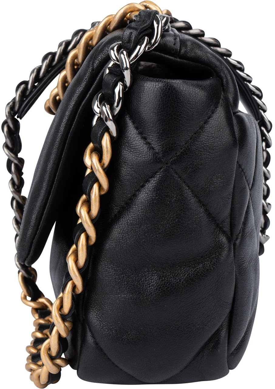 Chanel Chanel 19 Quilted Lambskin Single Flap Crossbody Bag Small Divers