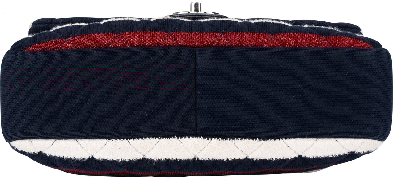 Chanel Chanel Limited Multicolor Jersey Single Flap Crossbody Bag Blauw
