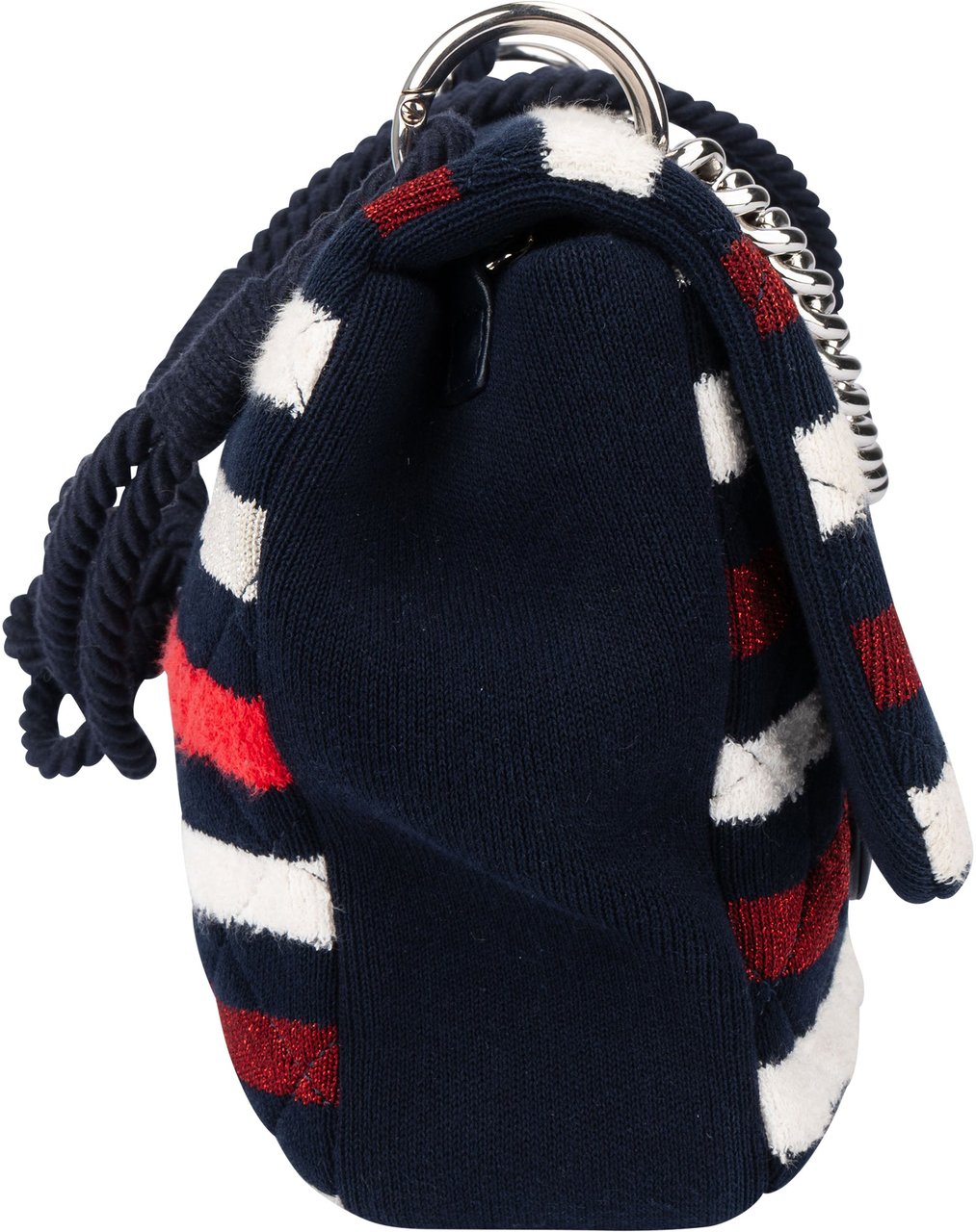 Chanel Chanel Limited Multicolor Jersey Single Flap Crossbody Bag Blauw