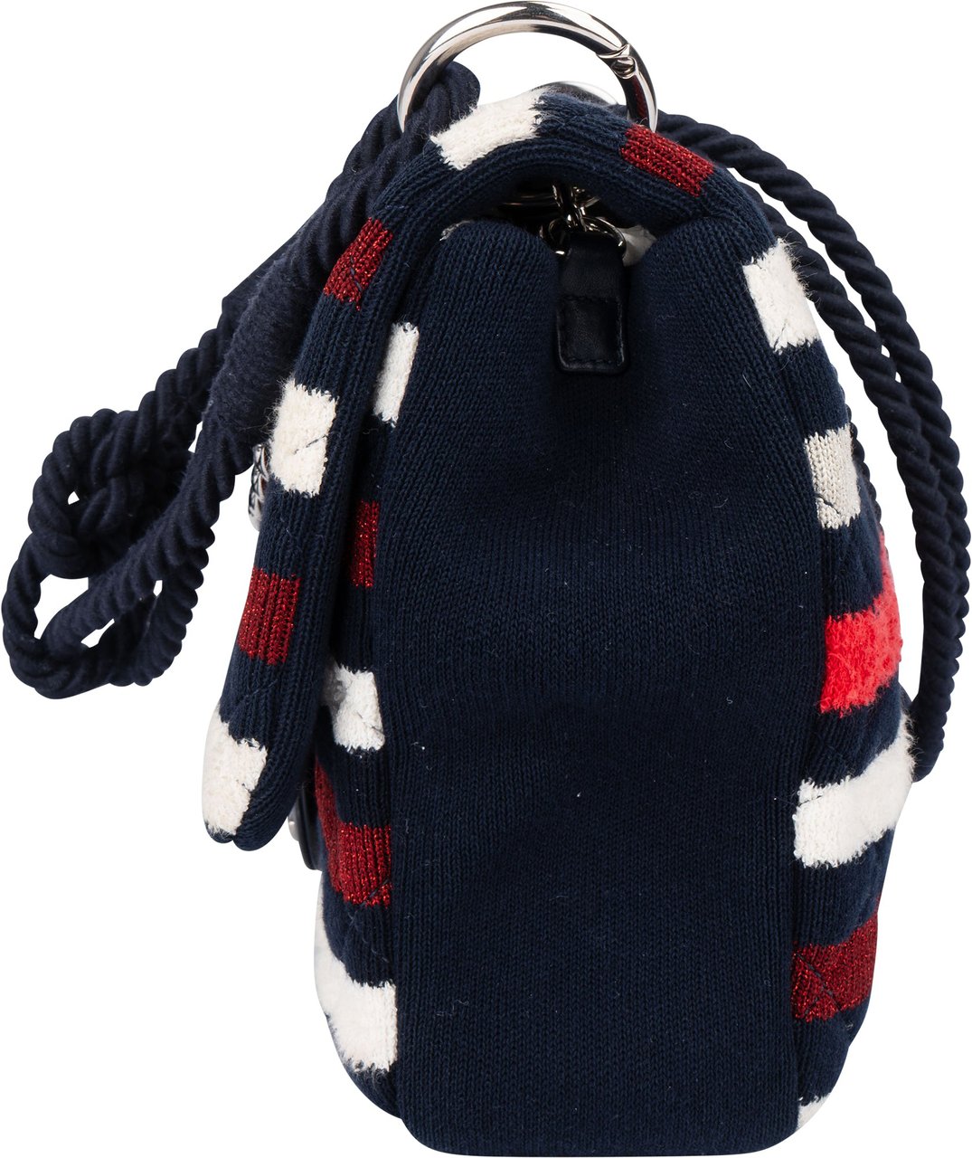 Chanel Chanel Limited Multicolor Jersey Single Flap Crossbody Bag Blauw