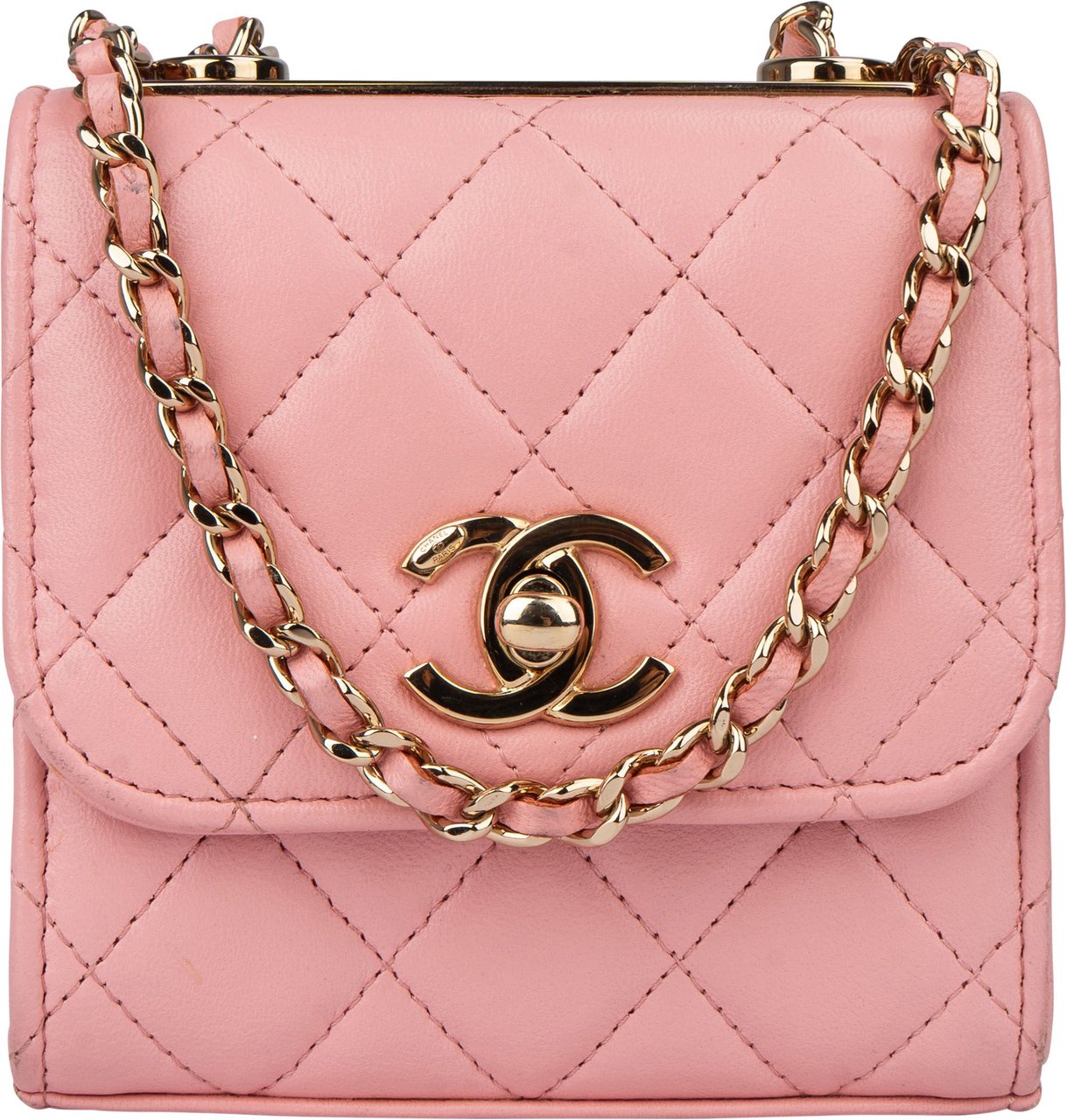 Chanel Chanel Quilted Lambskin Mini Trendy Single Flap Crossbody Bag Roze