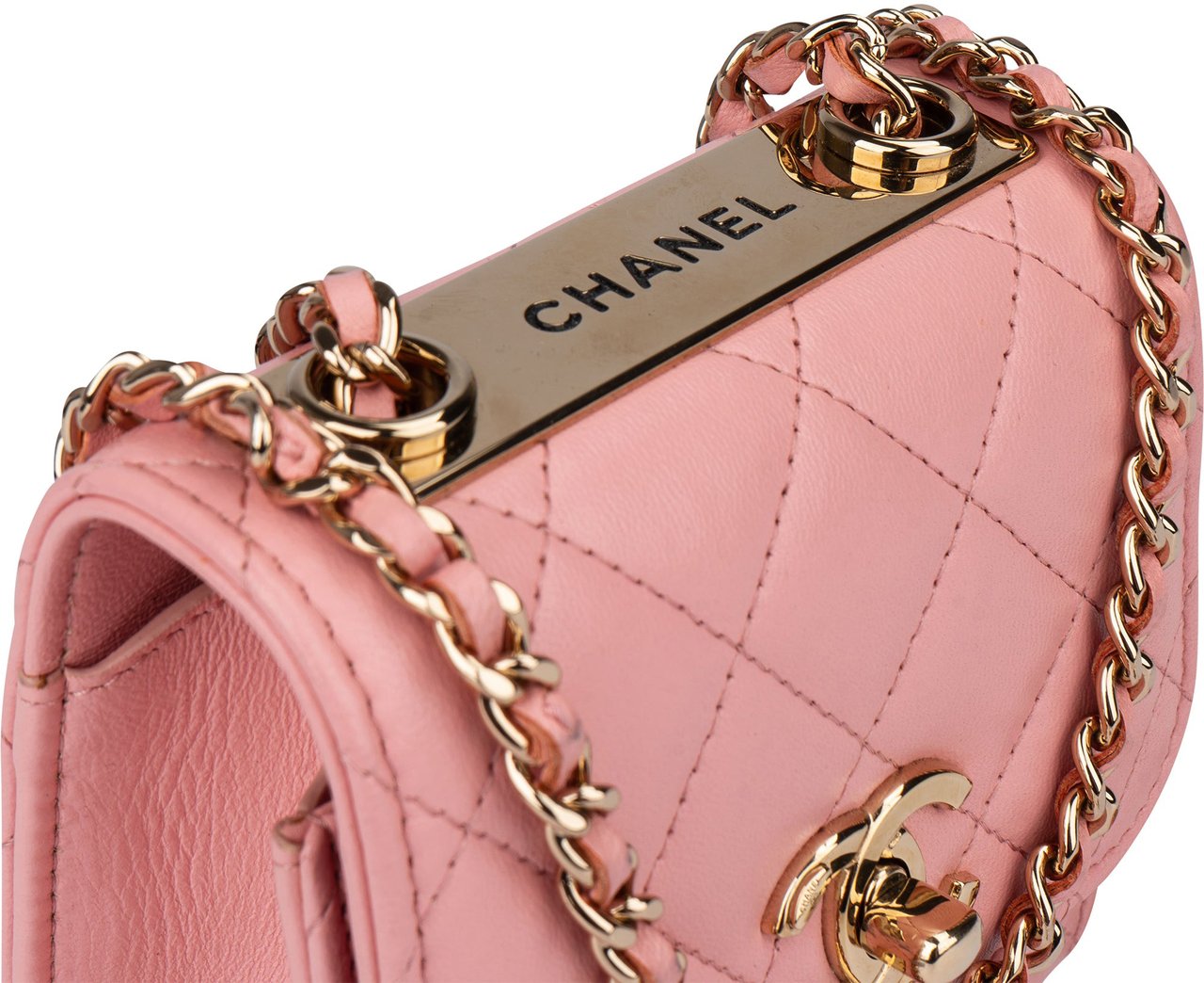 Chanel Chanel Quilted Lambskin Mini Trendy Single Flap Crossbody Bag Roze