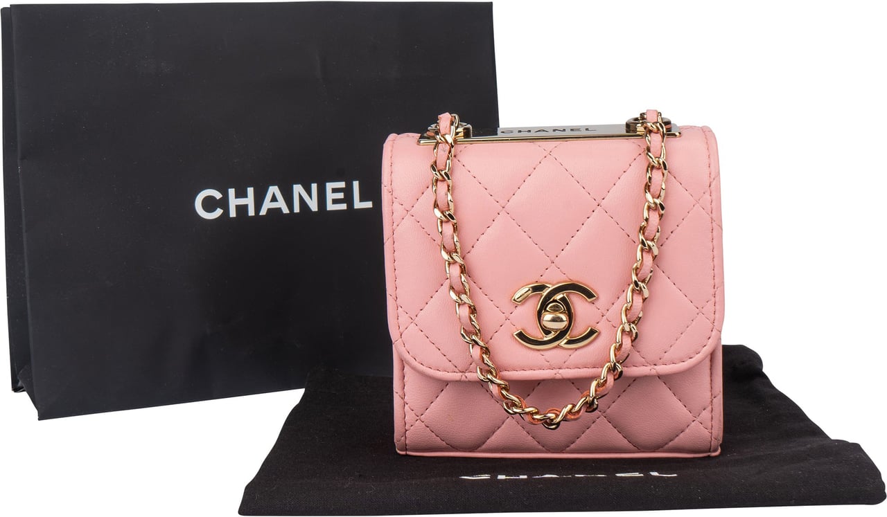 Chanel Chanel Quilted Lambskin Mini Trendy Single Flap Crossbody Bag Roze