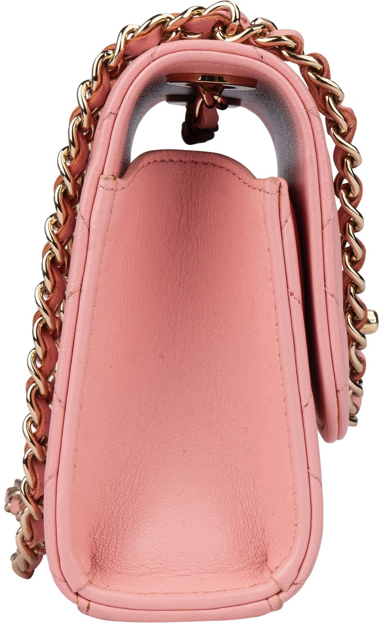 Chanel Chanel Quilted Lambskin Mini Trendy Single Flap Crossbody Bag Roze