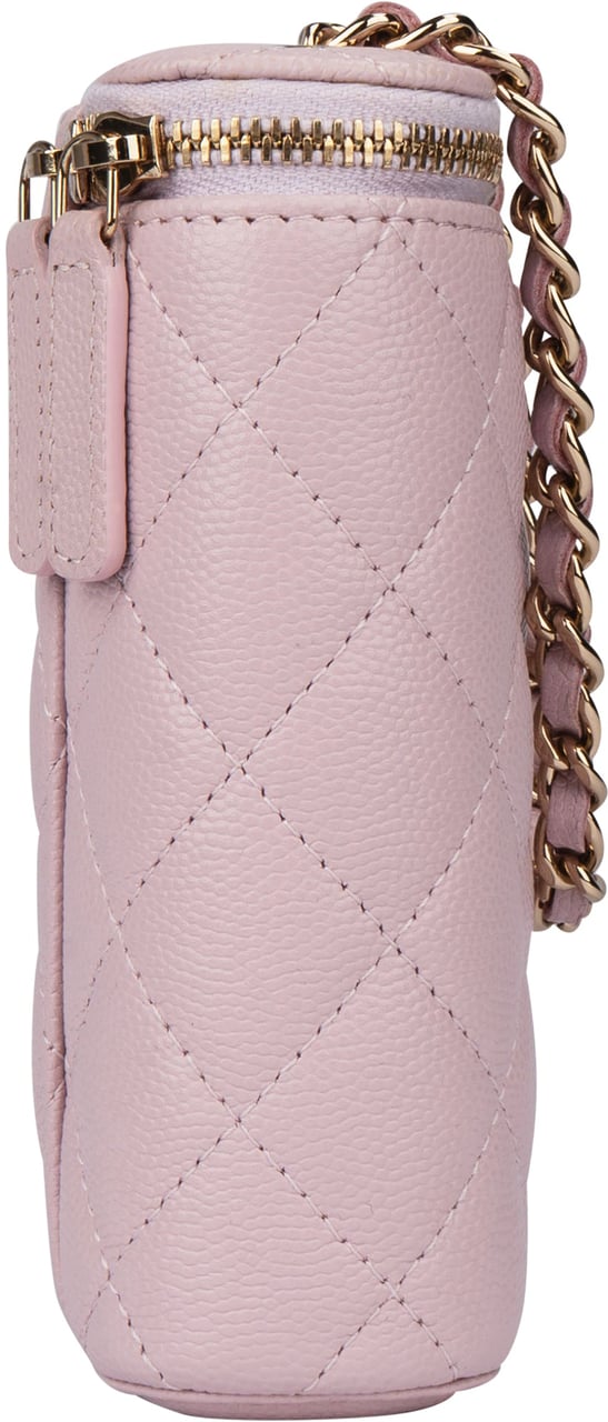 Chanel Lilac Caviar Leather Mini Vertical Vanity Crossbody Bag Paars