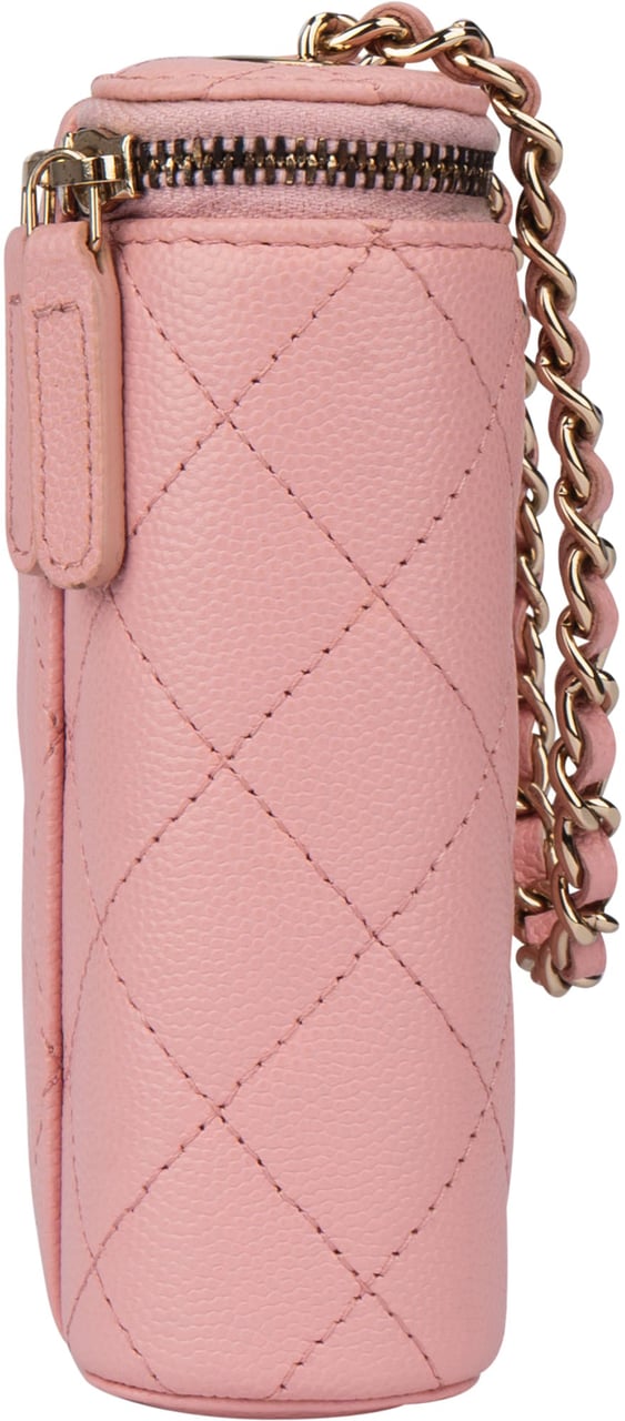 Chanel Chanel Pink Caviar Leather Mini Vertical Vanity Crossbody Bag Roze
