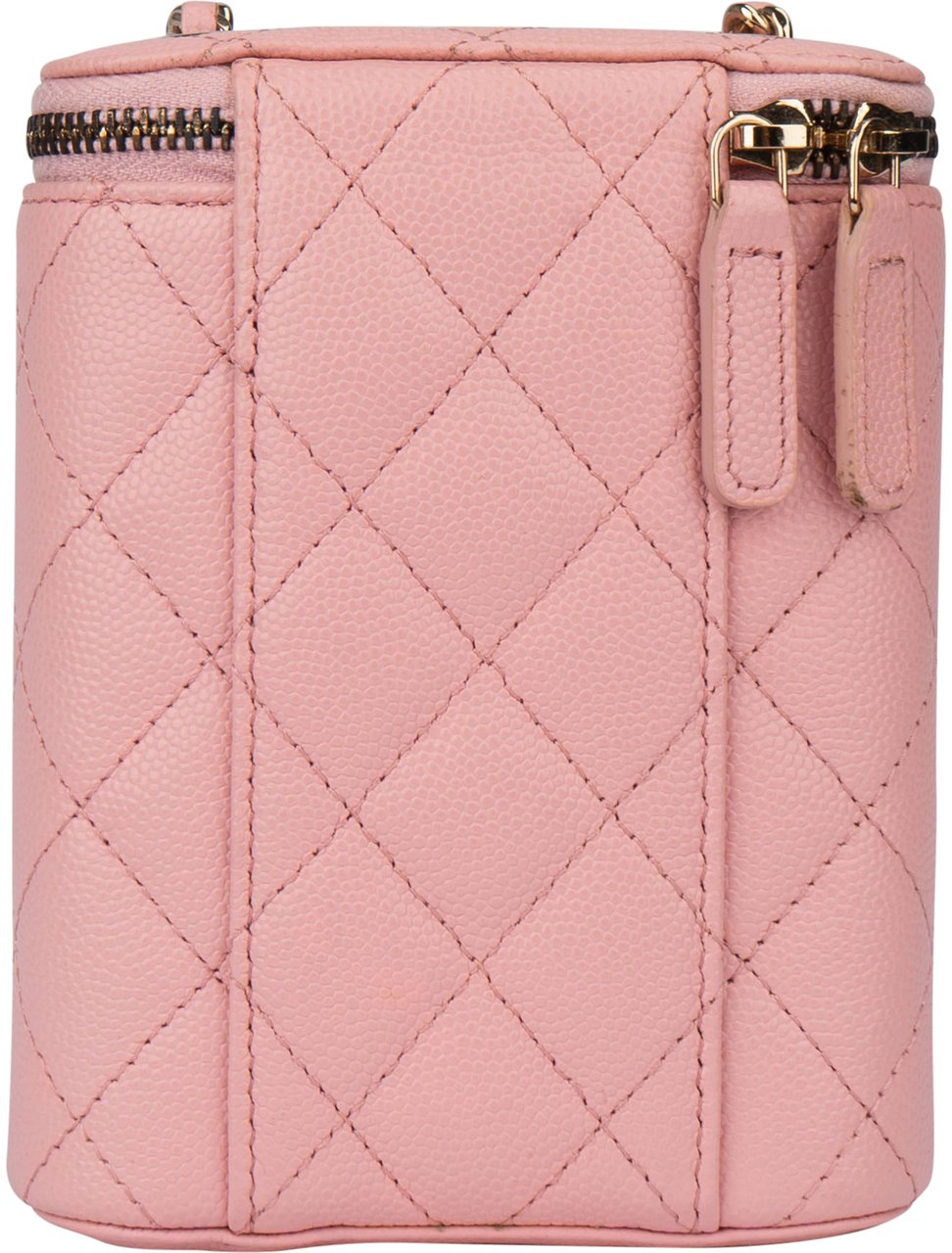 Chanel Chanel Pink Caviar Leather Mini Vertical Vanity Crossbody Bag Rood