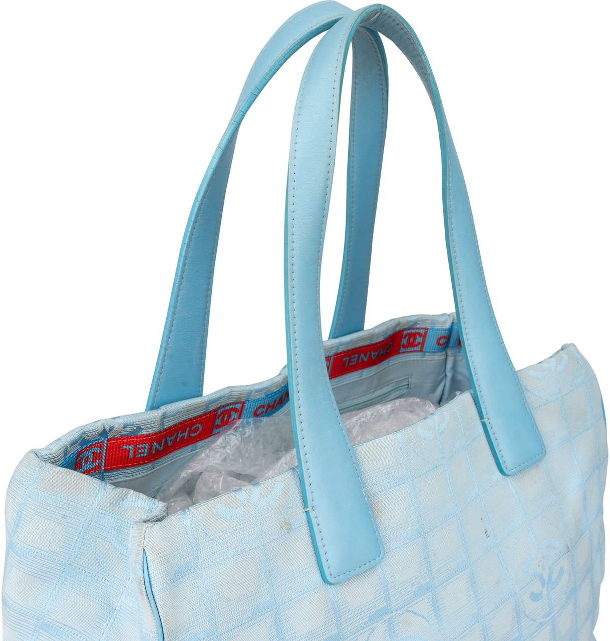 Chanel Chanel Travel Line Monogram Handbag Blauw