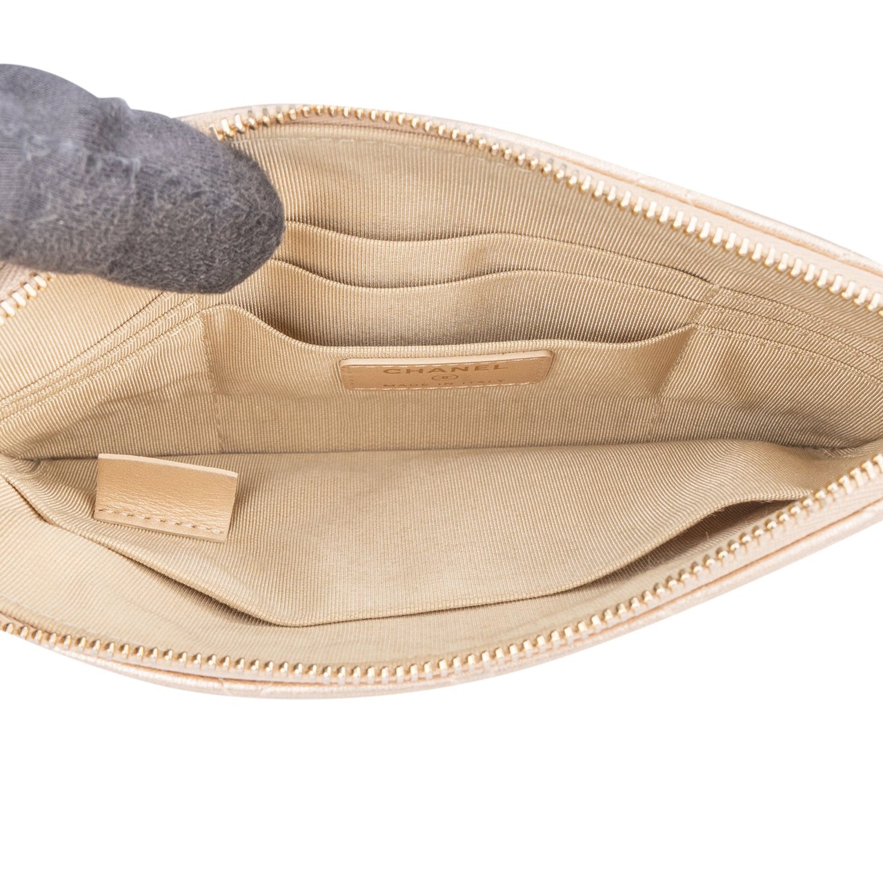 Chanel Chanel Golden Quilted Lambskin Clutch Divers
