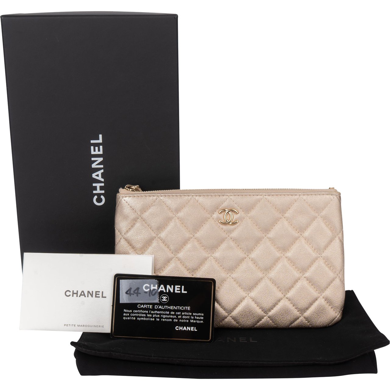 Chanel Chanel Golden Quilted Lambskin Clutch Divers