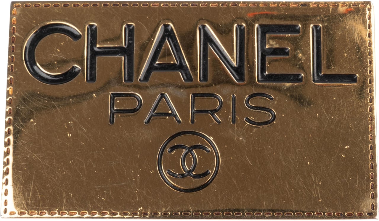 Chanel Chane Golden Paris Plate Brooch Divers