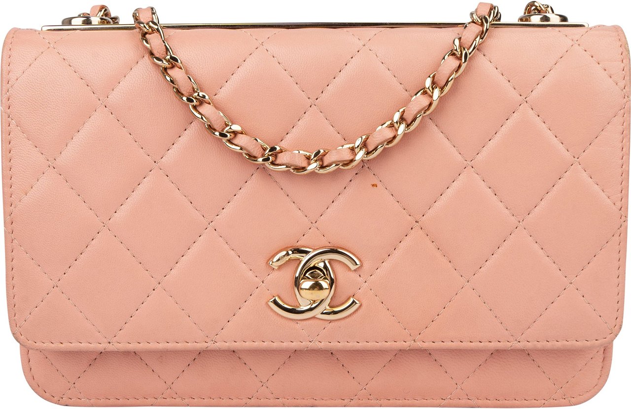 Chanel Quilted Lambskin Trendy CC Wallet On Chain Crossbody Bag Rood