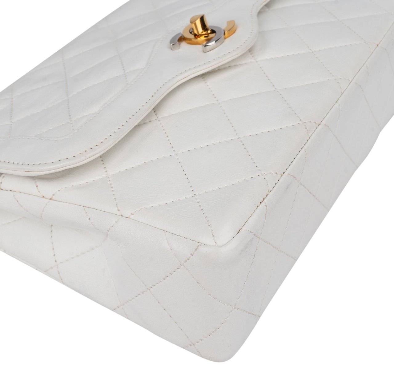 Chanel Chanel Quilted Lambskin Bicolor Double Flap Crossbody Bag Divers