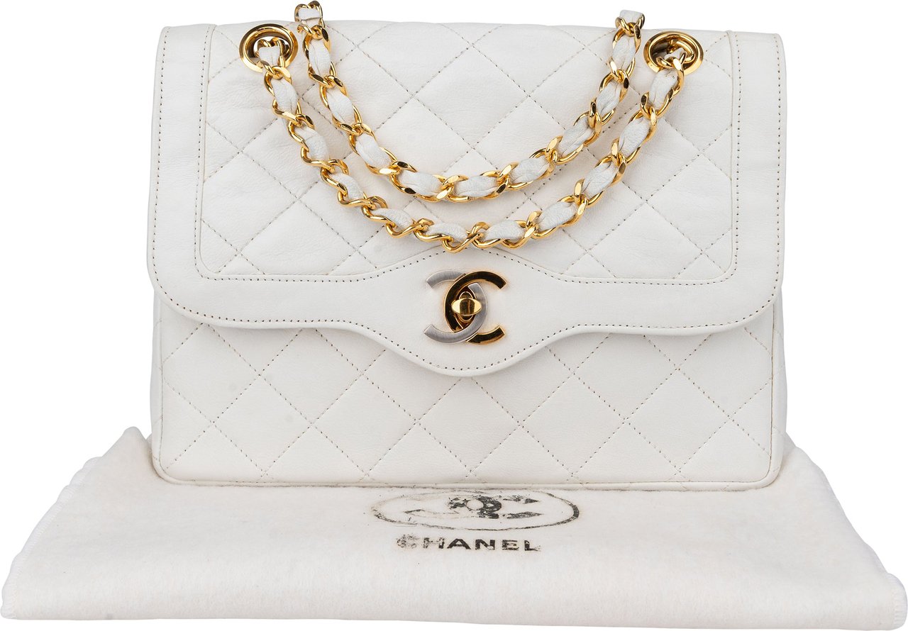 Chanel Chanel Quilted Lambskin Bicolor Double Flap Crossbody Bag Divers