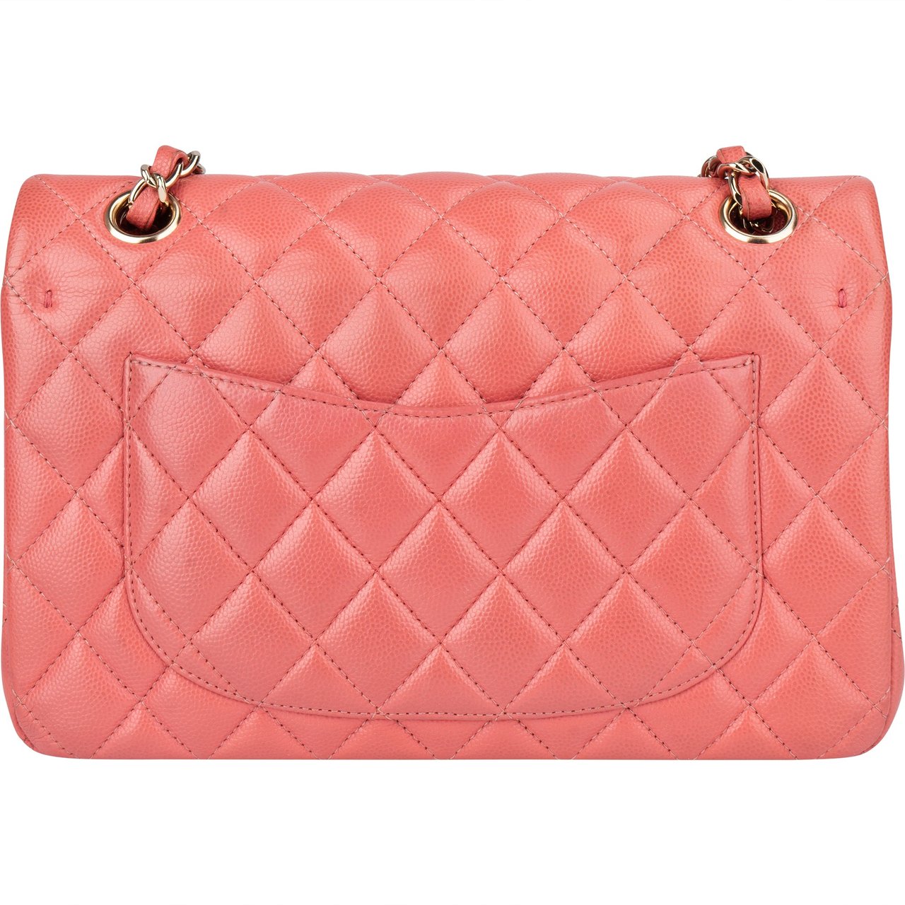Chanel Chanel Quilted Caviar Leather Small Double Flap Crossbody Bag Roze