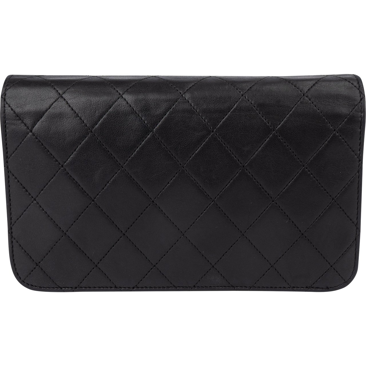 Chanel Chanel Quilted Lambskin 24K Gold Single Flap Shoulder Bag Zwart