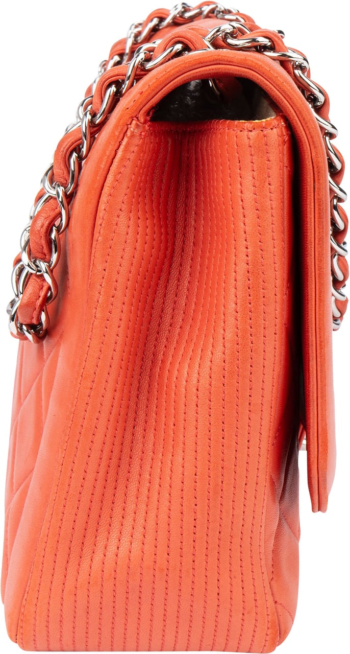 Chanel Chanel Quilted Lambskin Palladium Single Flap Crossbody Bag Oranje