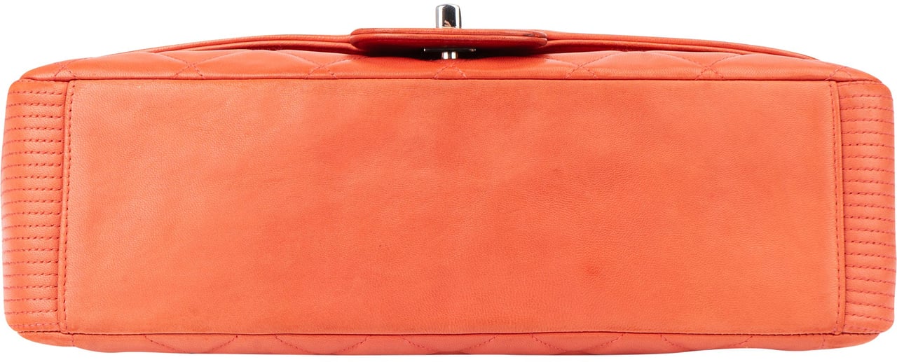 Chanel Chanel Quilted Lambskin Palladium Single Flap Crossbody Bag Oranje