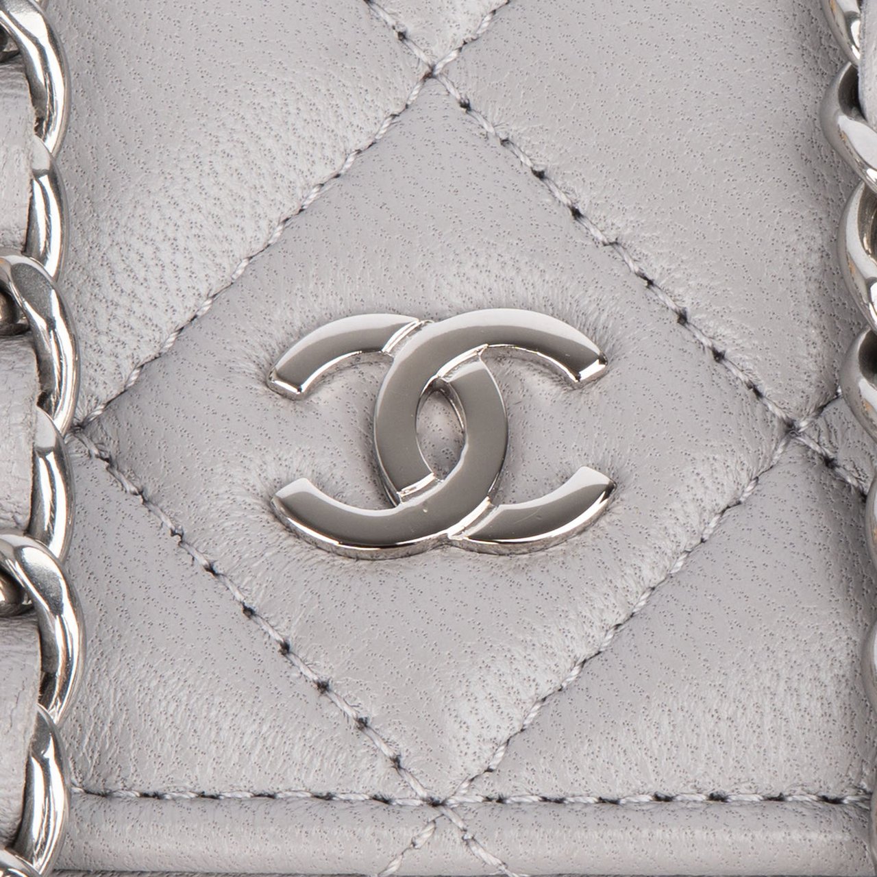 Chanel Chanel Quilted Lambskin Palladium Wallet On Chain Crossbody Bag Divers