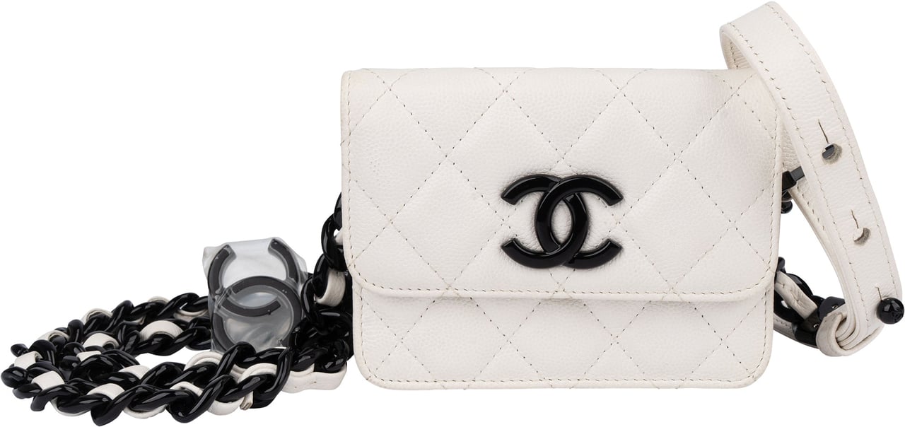 Chanel Chanel Quilted Caviar Leather Single Flap Bum Bag Divers