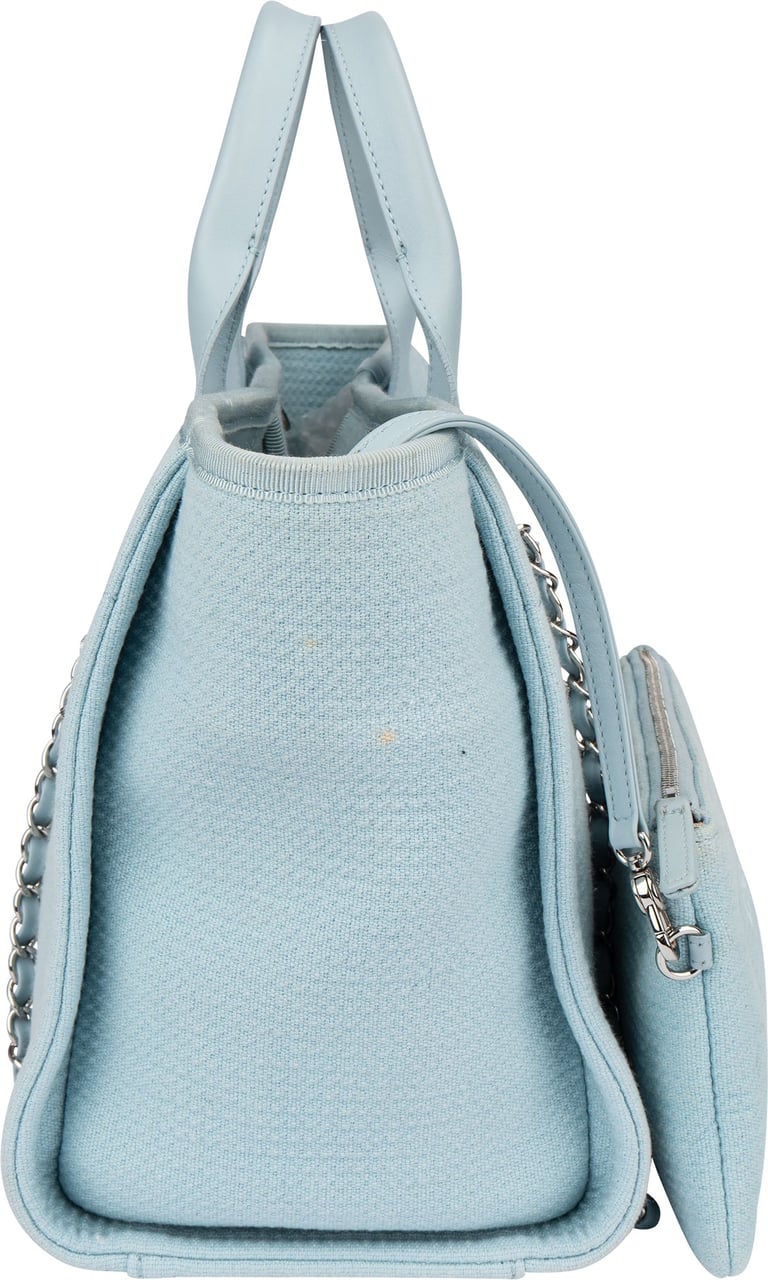 Chanel Chanel Blue Tweed Deauville Handbag Blauw