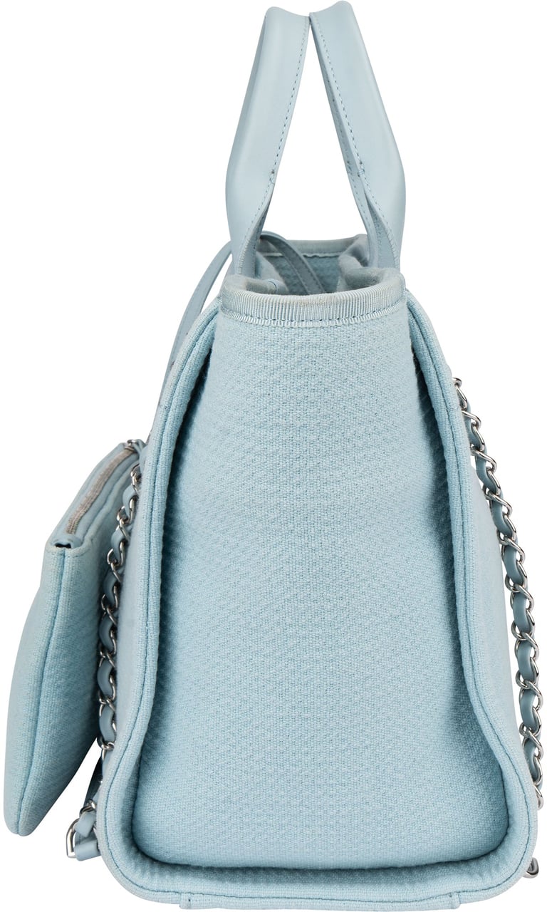 Chanel Chanel Blue Tweed Deauville Handbag Blauw