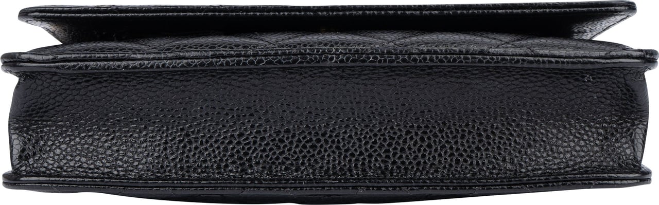 Chanel Chanel Quilted Caviar Leather Wallet On Chain Crossbody Bag Zwart