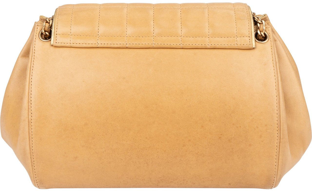 Chanel Chanel Quilted Lambskin 2.55 Single Flap Crossbody Bag Beige