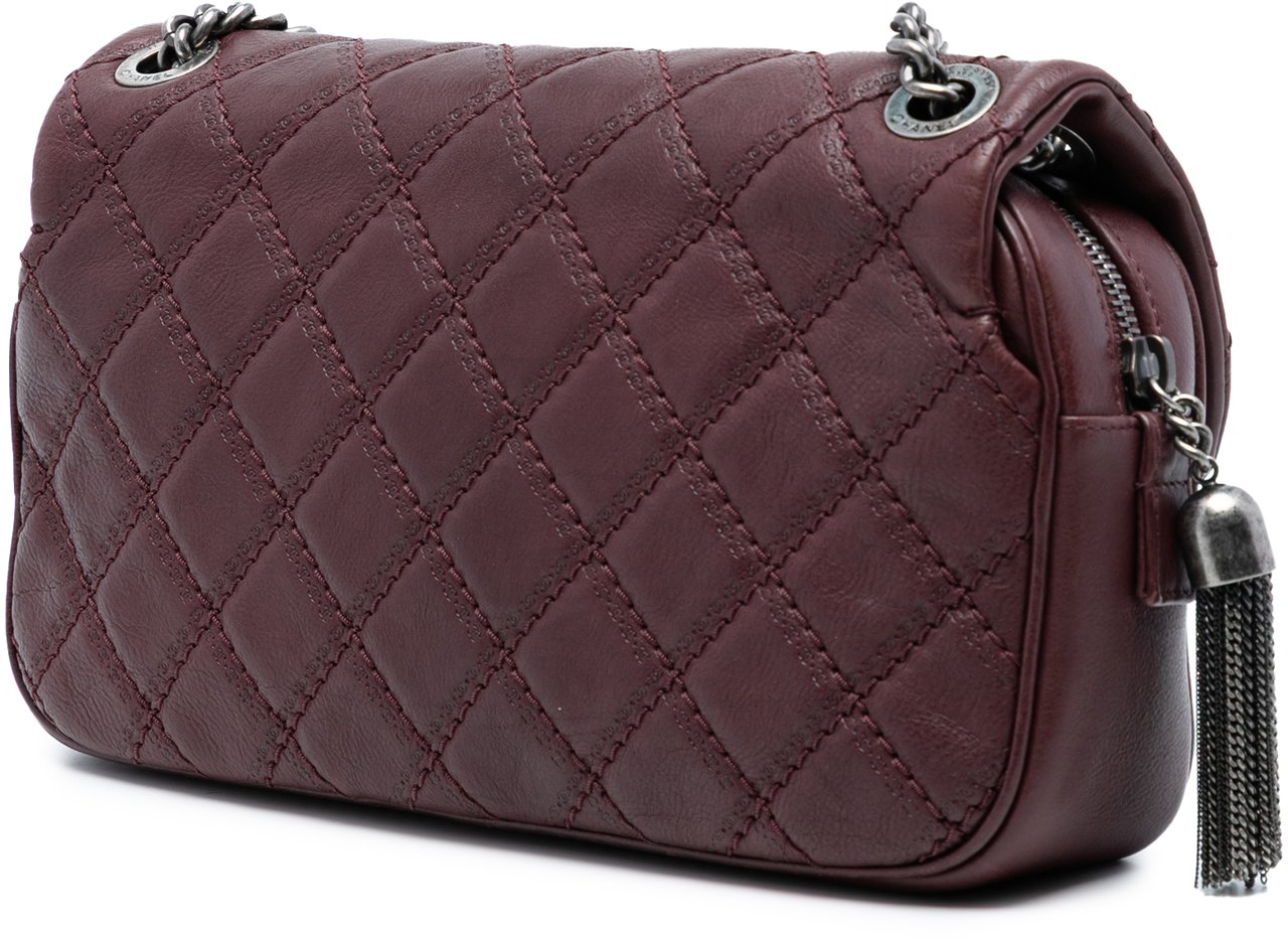 Chanel Paris Edinburgh Medium Calfskin Coco Sporran Flap Rood