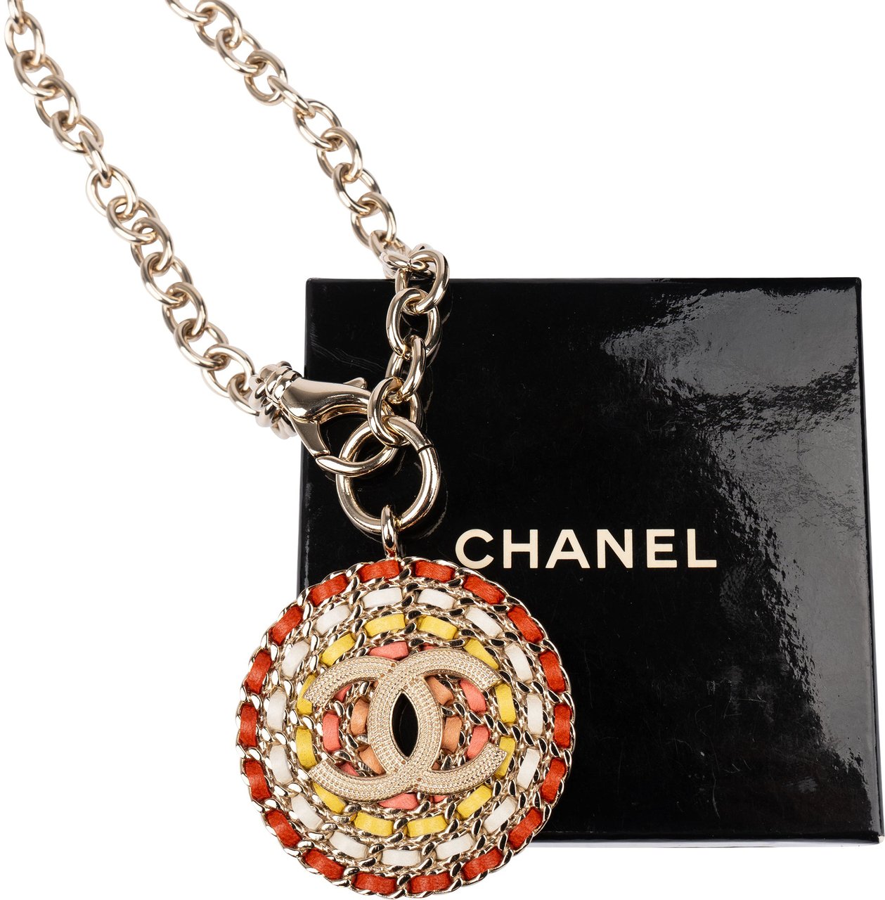 Chanel Chanel Multicolor Leather CC Pendant Chain Divers