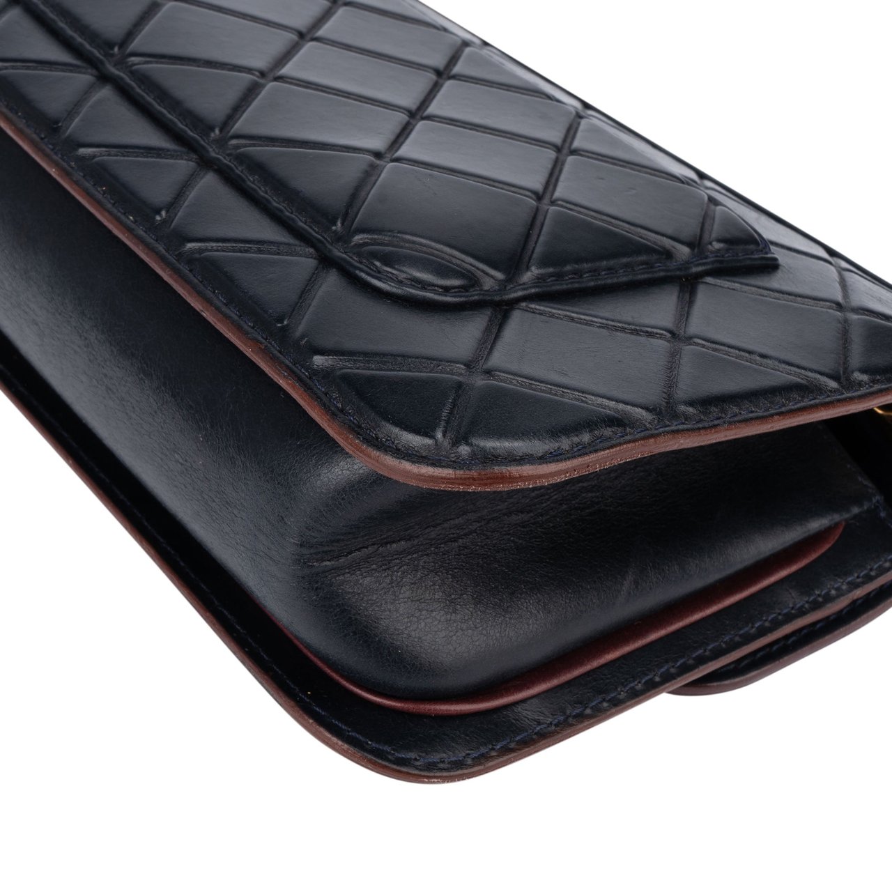Chanel Chane Quilted Lambskin Single Flap Crossbody Bag Zwart