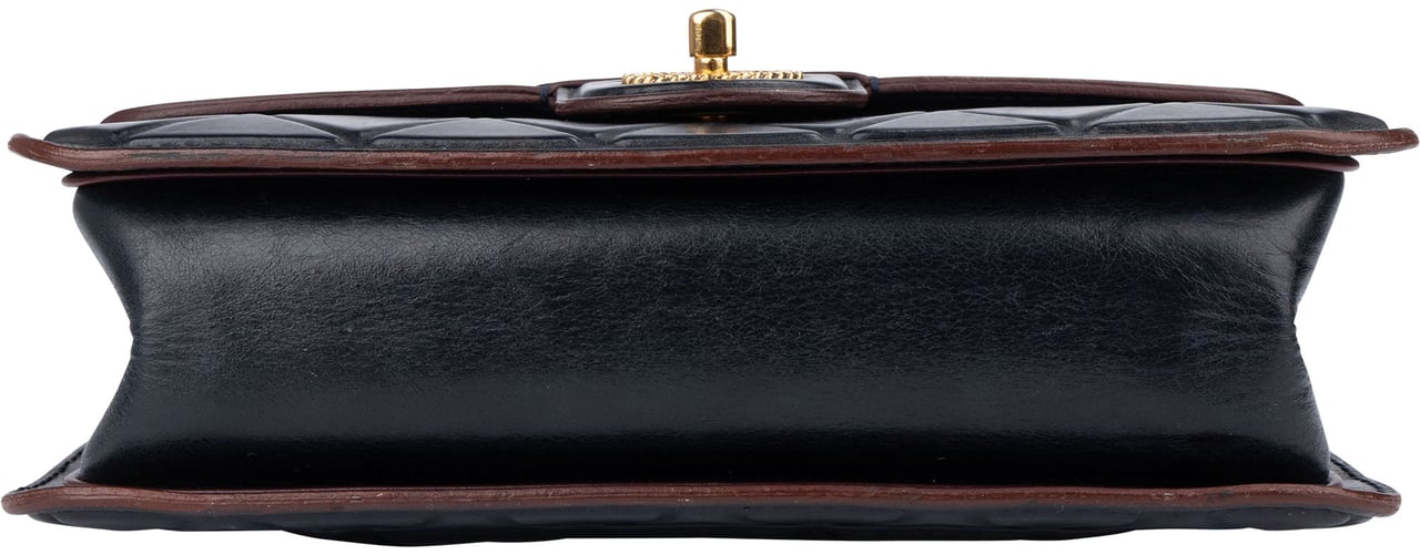 Chanel Chane Quilted Lambskin Single Flap Crossbody Bag Zwart