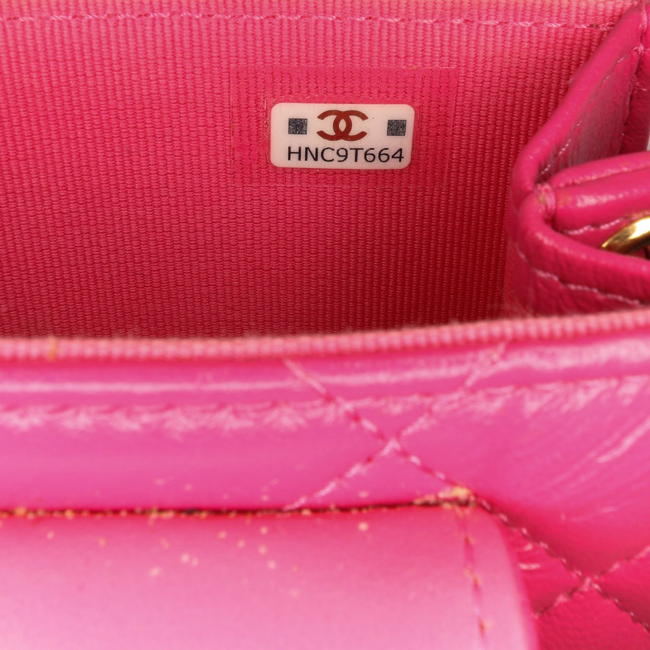 Chanel CC Quilted Lambskin Flap Clutch On Chain Roze