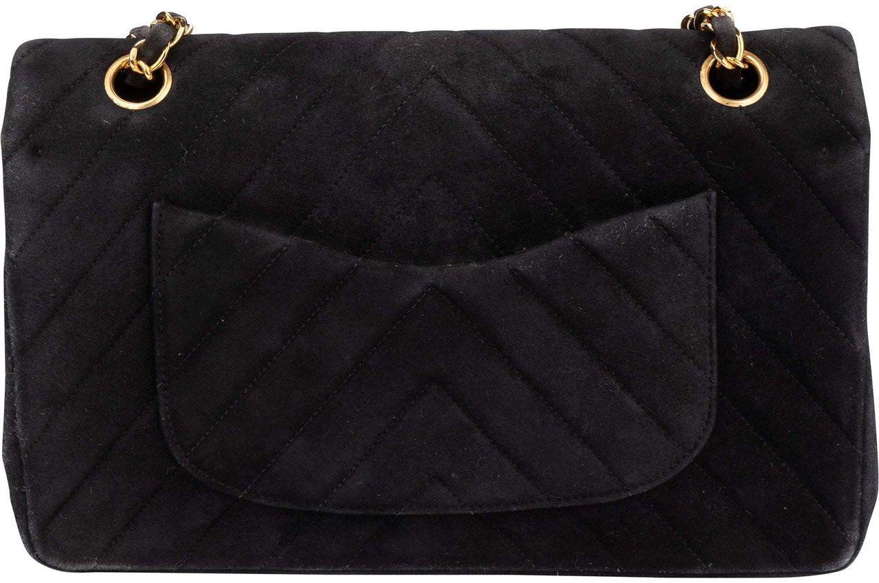 Chanel Chanel Quilted Suede 24K Medium Double Flap Crossbody Bag Divers