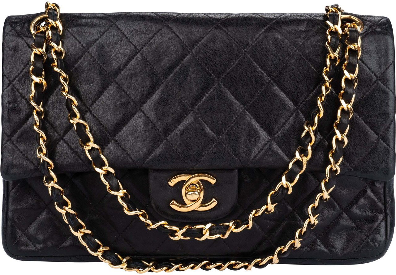 Chanel Chanel Quilted Lambskin 24K Gold 80s Double Flap Shoulder Bag Divers